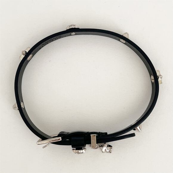 VERSACE La Medusa Embellished Leather Black Choker Necklace NWOT - Picture 7 of 11